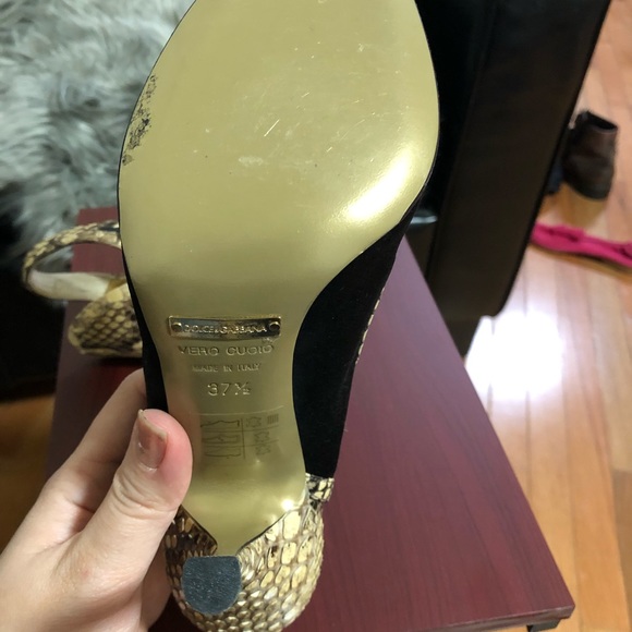 Dolce & Gabbana black satin heel - Picture 4 of 7